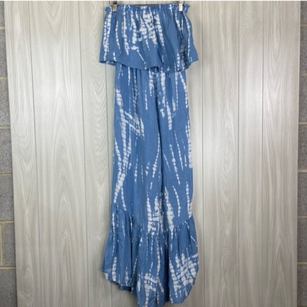 Blue Sleeveless Romper